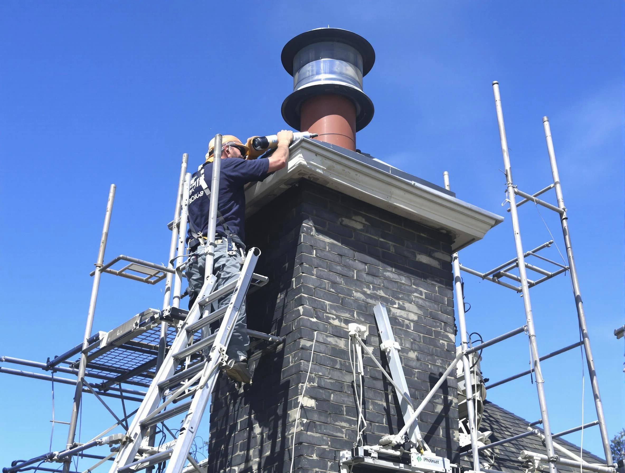 Sturdy chimney crown finished by Choctaw Chimney Sweep in Choctaw, OK