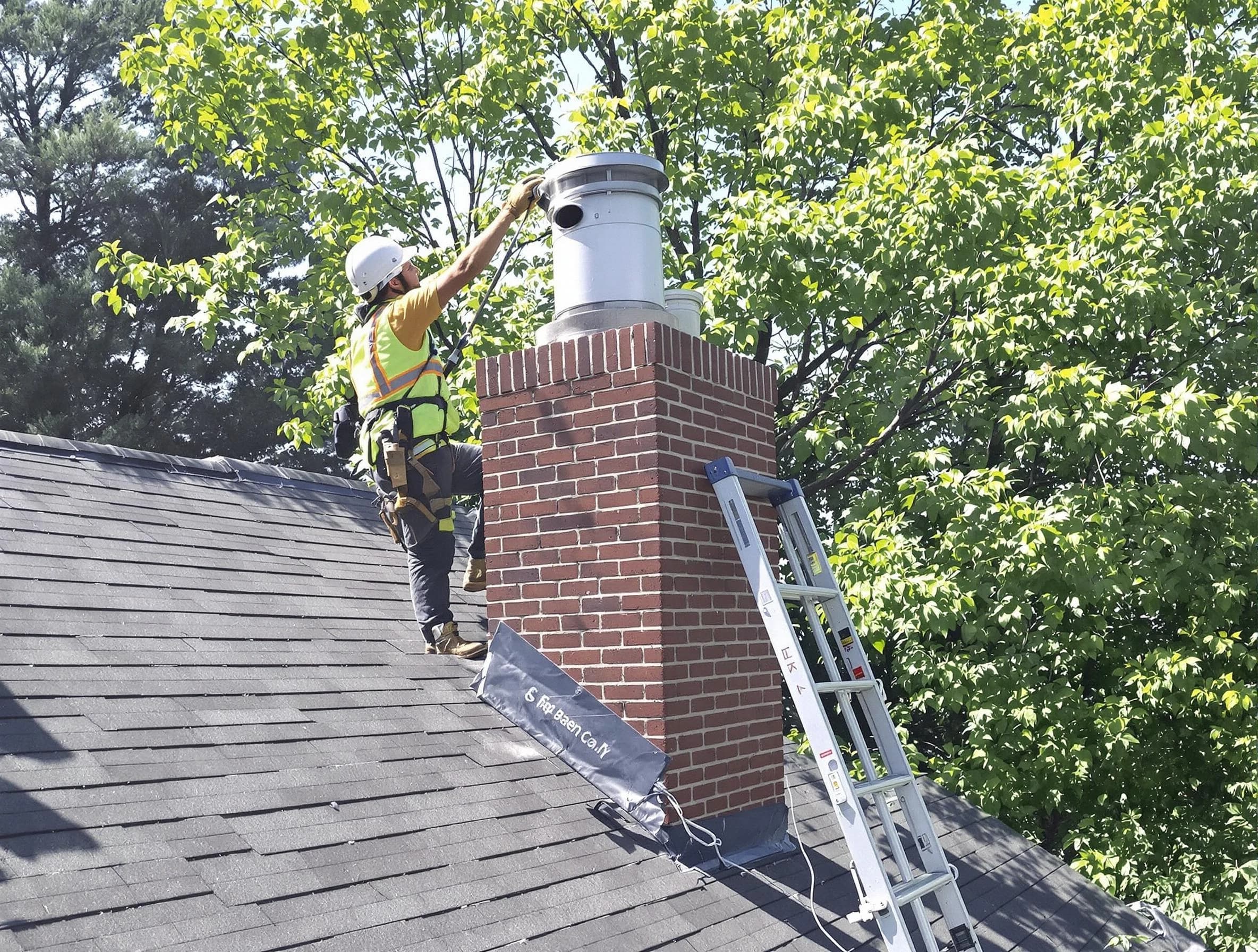 Chimney liner inspection by Choctaw Chimney Sweep in Choctaw, OK