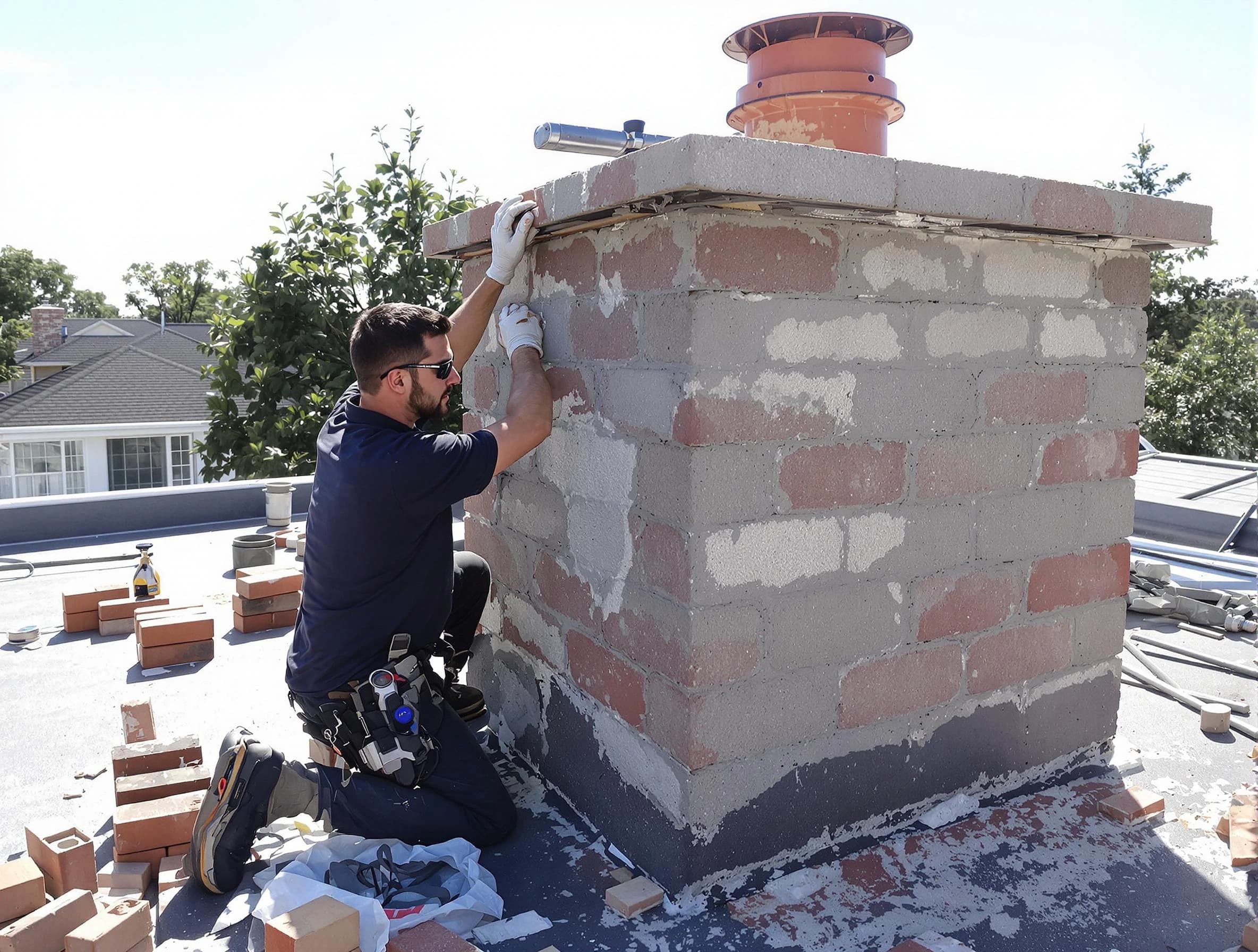 Advanced chimney repair process by Choctaw Chimney Sweep in Choctaw, OK
