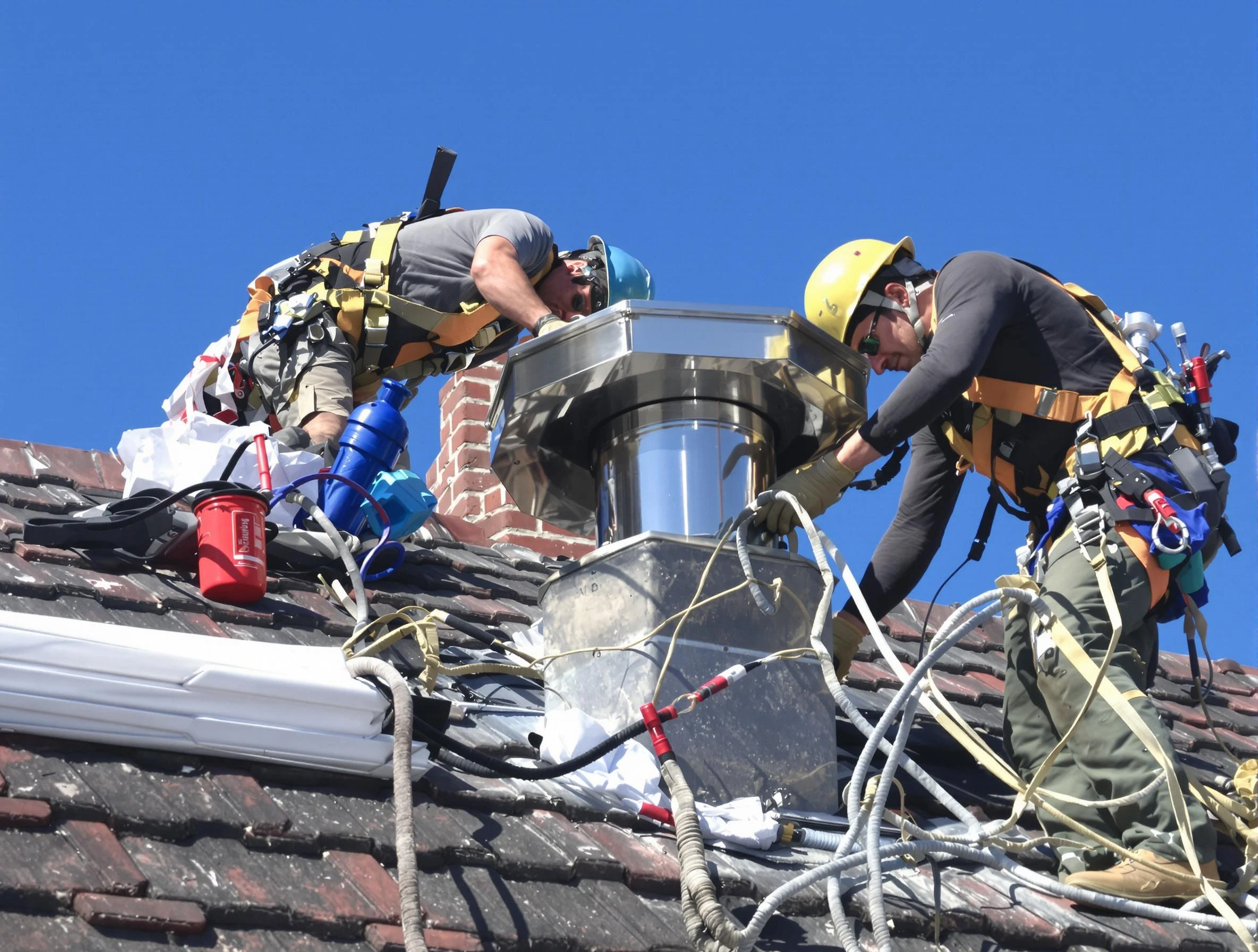 Protective chimney cap installed by Choctaw Chimney Sweep in Choctaw, OK