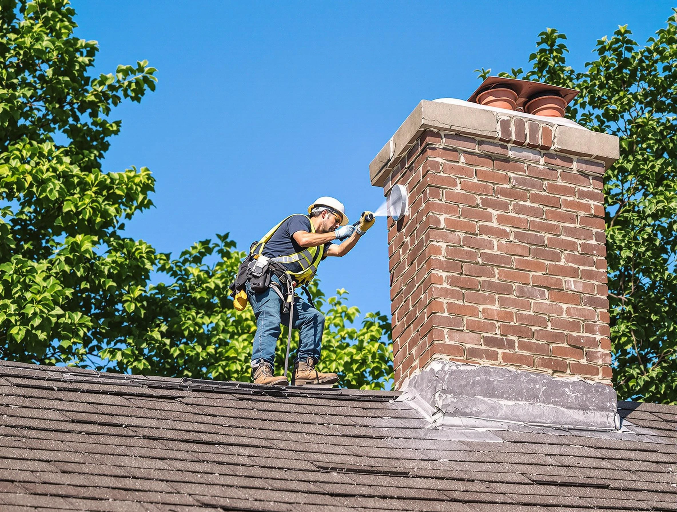 Choctaw Chimney Sweep performing an inspection with advanced tools in Choctaw, OK