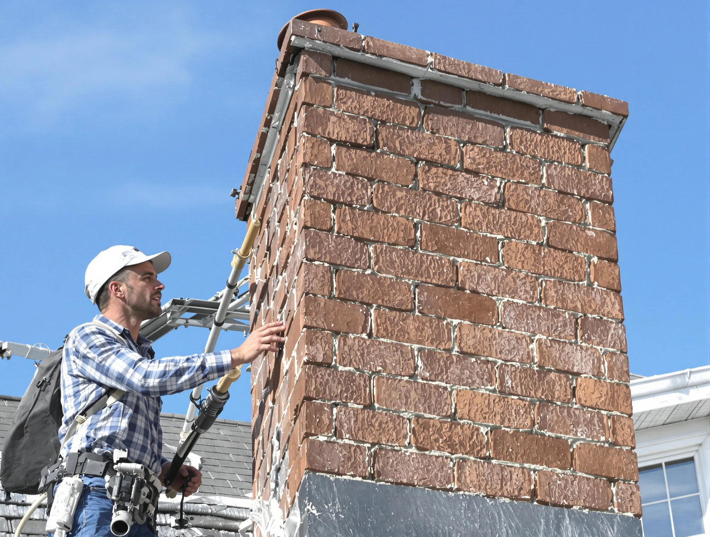 Brickwork for a chimney rebuild by Choctaw Chimney Sweep in Choctaw, OK