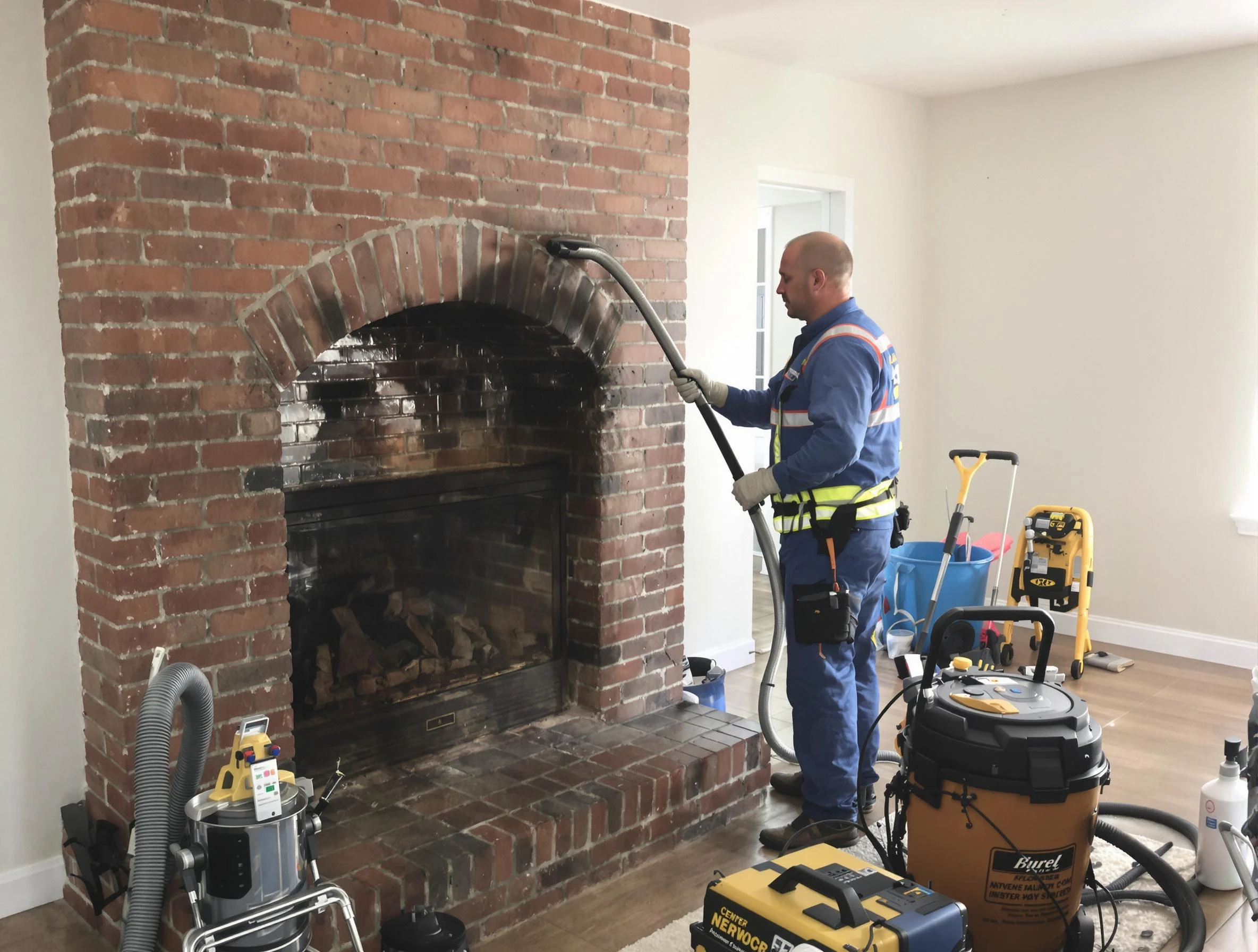 Choctaw Chimney Sweep expert performing detailed chimney sweep in Choctaw, OK