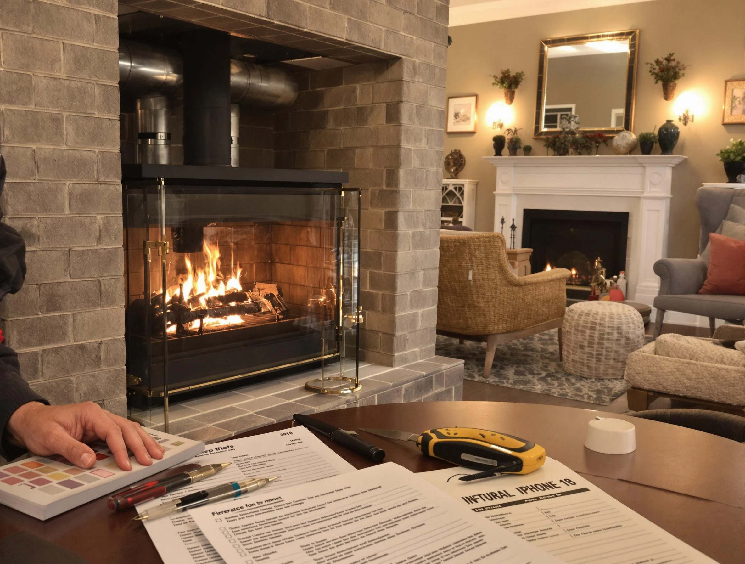 Choctaw Chimney Sweep verifying fireplace safety measures in Choctaw, OK